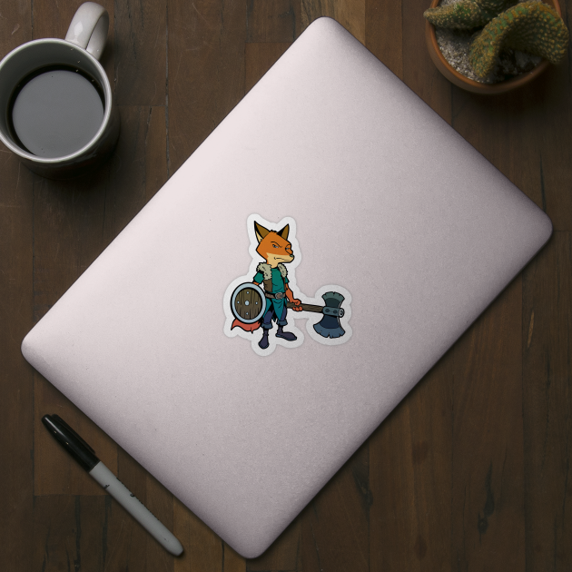 Comic animals - Fox Viking by Modern Medieval Design